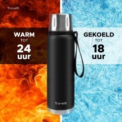TravelR Thermosfles - Thermoskan - Drinkfles - Isoleerfles - BPA Vrij - Roestvrij Staal - 750 ML - Mat Zwart 11 TravelR Thermosfles - Thermoskan - Drinkfles - Isoleerfles - BPA Vrij - Roestvrij Staal - 750 ML - Mat Zwart -Keukenbenodigdheden Winkel 1200x1200 654