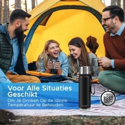 TravelR Thermosfles - Thermoskan - Drinkfles - Isoleerfles - BPA Vrij - Roestvrij Staal - 750 ML - Mat Zwart 12 TravelR Thermosfles - Thermoskan - Drinkfles - Isoleerfles - BPA Vrij - Roestvrij Staal - 750 ML - Mat Zwart -Keukenbenodigdheden Winkel 1200x1200 655