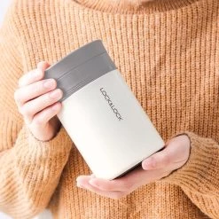 Lock&Lock RVS Thermos Lunchbox - Voedselcontainer - Voedseldrager - Lunchpot - Snackbox - Soepbeker To Go - Warme Maaltijden - Volwassenen - 500ml - Houdt Tot 6 Uur Warm - Lekvrij - Wit -Keukenbenodigdheden Winkel 1200x1200 658