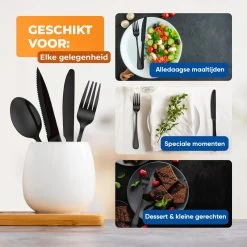 Strex Bestekset 6 Persoons - Zwart - 36-delig - Roestvrij Staal - Lepels, Messen, Vorken En Steakmessen - Hoogwaardige Kwaliteit 14 Strex Bestekset 6 Persoons - Zwart - 36-delig - Roestvrij Staal - Lepels, Messen, Vorken En Steakmessen - Hoogwaardige Kwaliteit -Keukenbenodigdheden Winkel 1200x1200 839