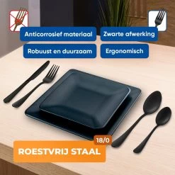 Strex Bestekset 6 Persoons - Zwart - 36-delig - Roestvrij Staal - Lepels, Messen, Vorken En Steakmessen - Hoogwaardige Kwaliteit 15 Strex Bestekset 6 Persoons - Zwart - 36-delig - Roestvrij Staal - Lepels, Messen, Vorken En Steakmessen - Hoogwaardige Kwaliteit -Keukenbenodigdheden Winkel 1200x1200 840