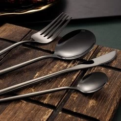 Lopoleis Royal Sam Bestek – Bestekset – Bestekset 6 Persoons – 24 Delig – Zwart – Luxe Bestekset – RVS – Modern Bestek -Keukenbenodigdheden Winkel 1200x1200 857