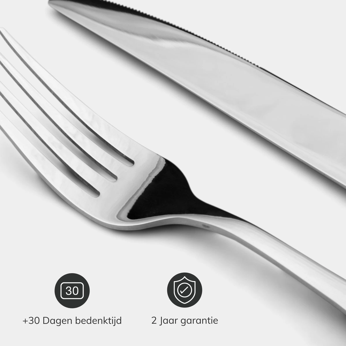 Deleca 8 Persoons Bestekset (48-delig) - Lepels, Messen, Vorken & Steakmessen - Vaatwasserbestendig - Zilver / RVS 4 Deleca 8 Persoons Bestekset (48-delig) - Lepels, Messen, Vorken & Steakmessen - Vaatwasserbestendig - Zilver / RVS - Afbeelding 2