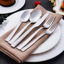 Deleca 6 Persoons Bestekset Deluxe (30-delig) - Vorken, Lepels En Messen - Vaatwasserbestendig - Gehamerd - Zilver / RVS 13 Deleca 6 Persoons Bestekset Deluxe (30-delig) - Vorken, Lepels En Messen - Vaatwasserbestendig - Gehamerd - Zilver / RVS -Keukenbenodigdheden Winkel 1200x1200 881