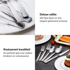 Deleca 6 Persoons Bestekset Deluxe (30-delig) - Vorken, Lepels En Messen - Vaatwasserbestendig - Gehamerd - Zilver / RVS 15 Deleca 6 Persoons Bestekset Deluxe (30-delig) - Vorken, Lepels En Messen - Vaatwasserbestendig - Gehamerd - Zilver / RVS -Keukenbenodigdheden Winkel 1200x1200 883