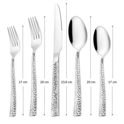 Deleca 6 Persoons Bestekset Deluxe (30-delig) - Vorken, Lepels En Messen - Vaatwasserbestendig - Gehamerd - Zilver / RVS 17 Deleca 6 Persoons Bestekset Deluxe (30-delig) - Vorken, Lepels En Messen - Vaatwasserbestendig - Gehamerd - Zilver / RVS -Keukenbenodigdheden Winkel 1200x1200 885