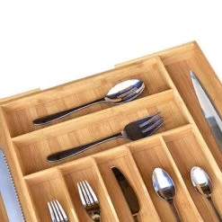 Merkloos Decopatent® Uitschuifbaar Bestekbak - Besteklade - 7 Vaks -> Uitschuifbaar Naar 9 Vakken - Bestekbakken Organizer - Bamboe - Hout 9 Merkloos Decopatent® Uitschuifbaar Bestekbak - Besteklade - 7 Vaks -> Uitschuifbaar Naar 9 Vakken - Bestekbakken Organizer - Bamboe - Hout -Keukenbenodigdheden Winkel 1200x1200 930