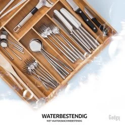 Gadgy Uitschuifbare Bestekbak - Uitschuifbare Bestekcassette Hout - Besteklade - Ladeverdeler - 6/8 Vakken - Bamboe 18 Gadgy Uitschuifbare Bestekbak - Uitschuifbare Bestekcassette Hout - Besteklade - Ladeverdeler - 6/8 Vakken - Bamboe -Keukenbenodigdheden Winkel 1200x1200 956