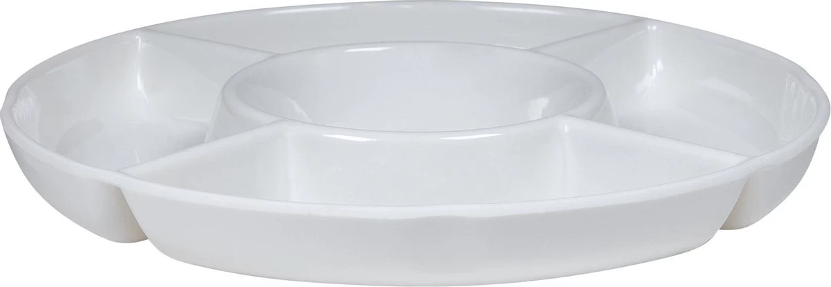 Krumble Tapasbord Met 5 Vakken / Servies / Borden / Hapjesbord / Serveerschalen / Serveerborden / Gourmetbord - Wit 6 Krumble Tapasbord Met 5 Vakken / Servies / Borden / Hapjesbord / Serveerschalen / Serveerborden / Gourmetbord - Wit - Afbeelding 4