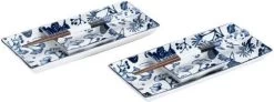 Tokyo Design Studio Flora Japonica Sushi Plate Set W/Giftbox And Chop 4pcs -Keukenbenodigdheden Winkel 1200x445