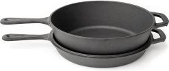 Nuovva 2-in-1 Gietijzeren Steelpan En Braadpan Of Grillplaat Met Dubbel Functie Koekenpan Deksel - 3 Liter - 26cm -Keukenbenodigdheden Winkel 1200x505 1