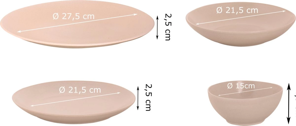 Mammoet Serviesset Spirit Stoneware 6-persoons 24-delig Offwhite 5 Mammoet Serviesset Spirit Stoneware 6-persoons 24-delig Offwhite - Afbeelding 3