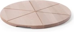 Hendi Pizzaplank Hout Rond - Pizza Snijplank / Serveerplank Met Groeven - Ø40cm