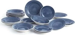 18-delige Serviesset Van Oxford (blauw)