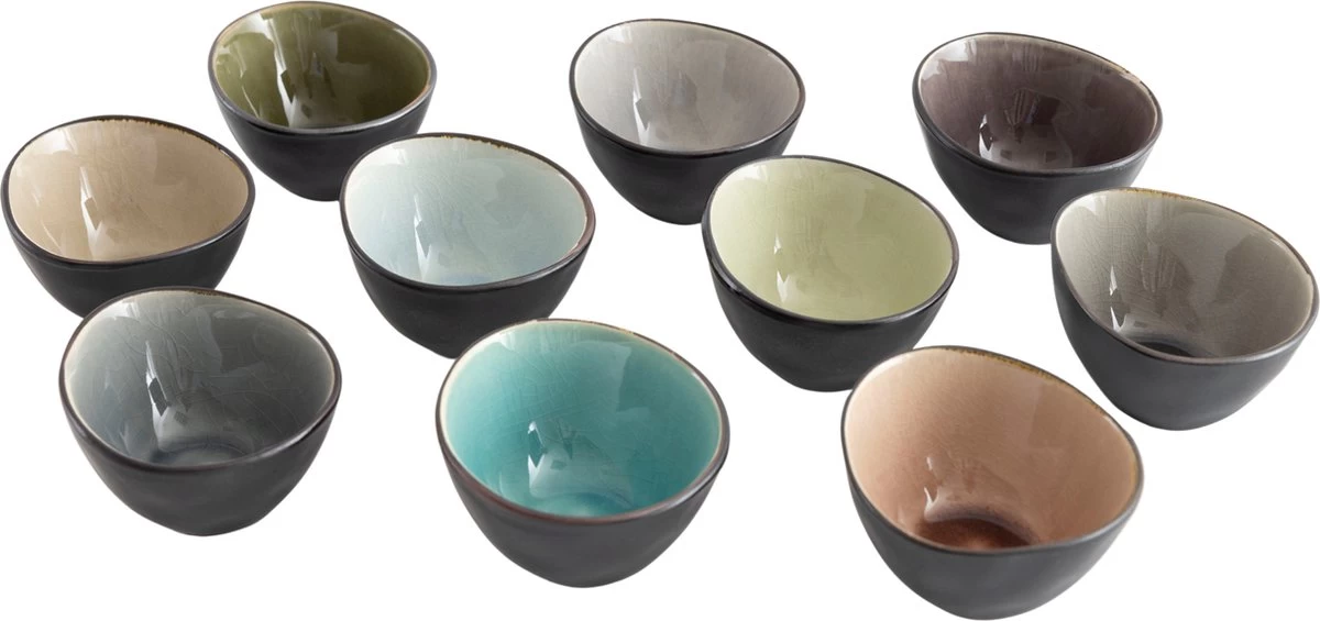 Cosy&Trendy Streetfood Festival Schaal - Ovaal - 8.5 Cm X 7 Cm X 4.5 Cm - Set-10