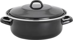 Lite-Body - Emaille - Magnus Braadpan 24cm/2,5l Met Deksel - Zwart - Inductie