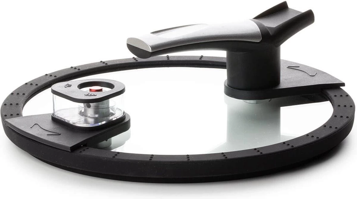 Rosmarino - Snelkookpan Met Glazen Deksel - Zwart - Ø24cm - 5 Liter - 100% PFAS & PFOA Vrij - Aluminium - Pressure Cooker - Non-stick Minerale Coating - Ergonomische Handgrepen - Geschikt Voor Alle Warmtebronnen 8 Rosmarino - Snelkookpan Met Glazen Deksel - Zwart - Ø24cm - 5 Liter - 100% PFAS & PFOA Vrij - Aluminium - Pressure Cooker - Non-stick Minerale Coating - Ergonomische Handgrepen - Geschikt Voor Alle Warmtebronnen - Afbeelding 6