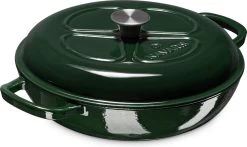 Navaris Gietijzeren Stoofpan Met Deksel- 3,5 Liter Gietijzeren Ovenschaal Van Email - Geschikt Voor Alle Warmtebronnen - Groen -Keukenbenodigdheden Winkel 1200x716 2