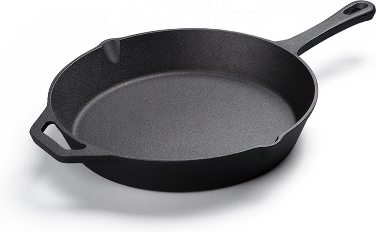 Koock Amsterdam® Skillet - Gietijzer - 25cm - Koekenpan - Geschikt Voor Alle Warmtebronnen 4 Koock Amsterdam® Skillet - Gietijzer - 25cm - Koekenpan - Geschikt Voor Alle Warmtebronnen - Afbeelding 2