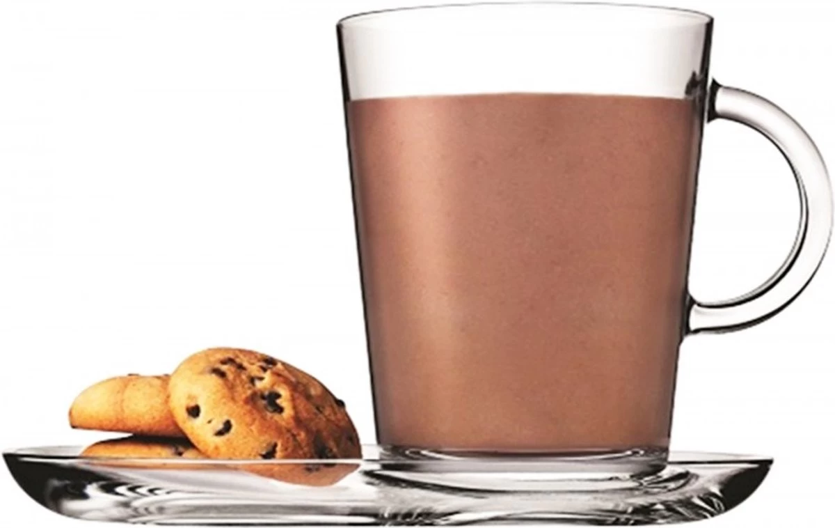 Pasabahce Tribeca Theeglas Met Schotel 400 Ml - Gehard Glas - 2 Stukst 3 Pasabahce Tribeca Theeglas Met Schotel 400 Ml - Gehard Glas - 2 Stukst