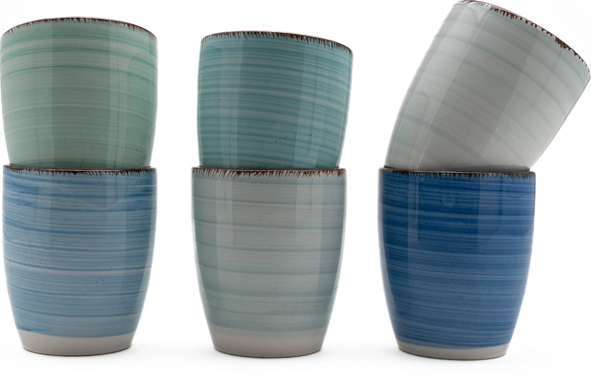 Koffiekopjes - Set Van 6 - 160ML - Allen Unieke Kleur - Koffiemok - Espresso Mok - Ocean Blue 7 Koffiekopjes - Set Van 6 - 160ML - Allen Unieke Kleur - Koffiemok - Espresso Mok - Ocean Blue - Afbeelding 5