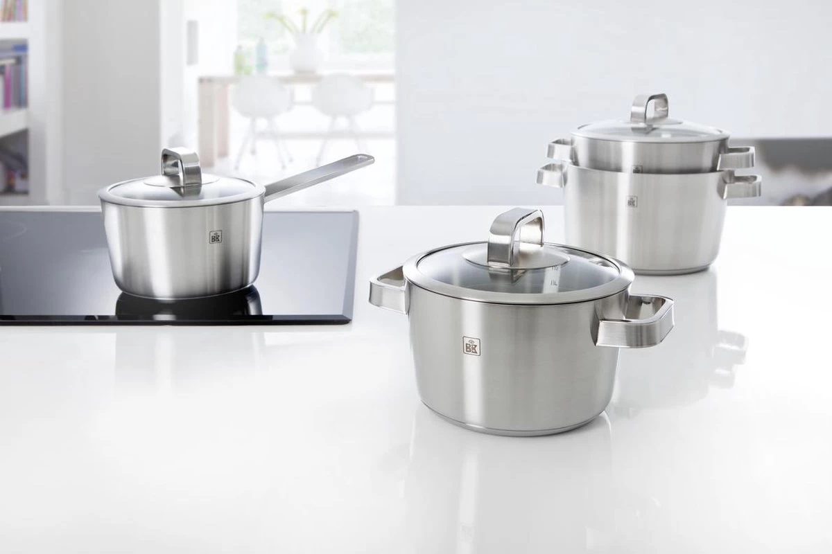 BK Conical Glas Pannenset - 4-delig - Glazen Deksels 9 BK Conical Glas Pannenset - 4-delig - Glazen Deksels - Image 7