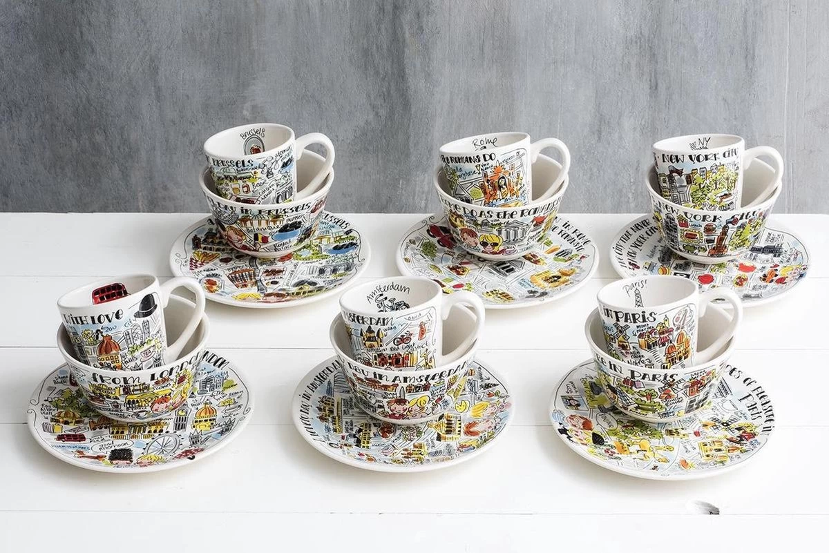 Blond Amsterdam City New York Kom - Ø 14 Cm 6 Blond Amsterdam City New York Kom - Ø 14 Cm - Image 4