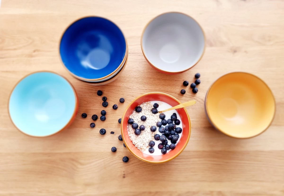 Vivi Oggi - Kom - Ontbijtkom - Kommen Set Van 6 - Ø 14cm - Kleurrijk - Italië 5 Vivi Oggi - Kom - Ontbijtkom - Kommen Set Van 6 - Ø 14cm - Kleurrijk - Italië - Afbeelding 3