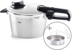 Fissler Vitavit Premium 2022 - Snelkookpan - 6 Liter - Met Stoominzet