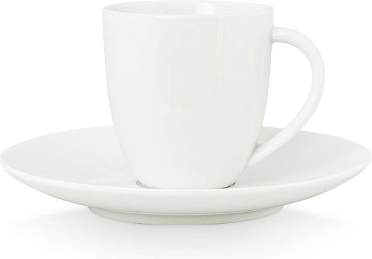 Vtwonen 4 Koffiekopjes Met Schoteltjes - Wit - Porselein - 100ml 9 Vtwonen 4 Koffiekopjes Met Schoteltjes - Wit - Porselein - 100ml - Afbeelding 7