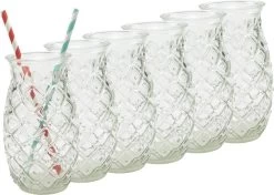 Merkloos Beker - Glas Ananas - 6 Stuks - Zomer - Cocktail -400ml -Keukenbenodigdheden Winkel 1200x857 2