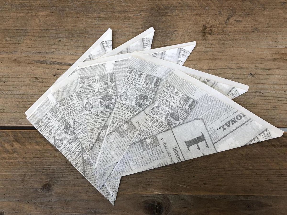 Papieren Frietzak | Krant Print | 50 St. | Patatzak | Frietzakken | Puntzakken | Frietzakjes 4 Papieren Frietzak | Krant Print | 50 St. | Patatzak | Frietzakken | Puntzakken | Frietzakjes - Image 2