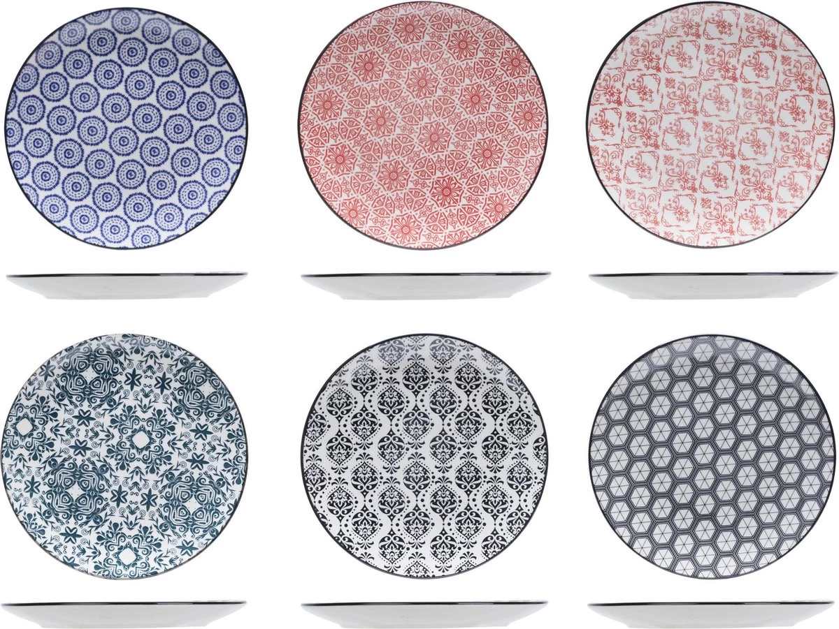 Cosy&Trendy Delirio Ontbijtbord - Ø 19 Cm - Set-6 3 Cosy&Trendy Delirio Ontbijtbord - Ø 19 Cm - Set-6
