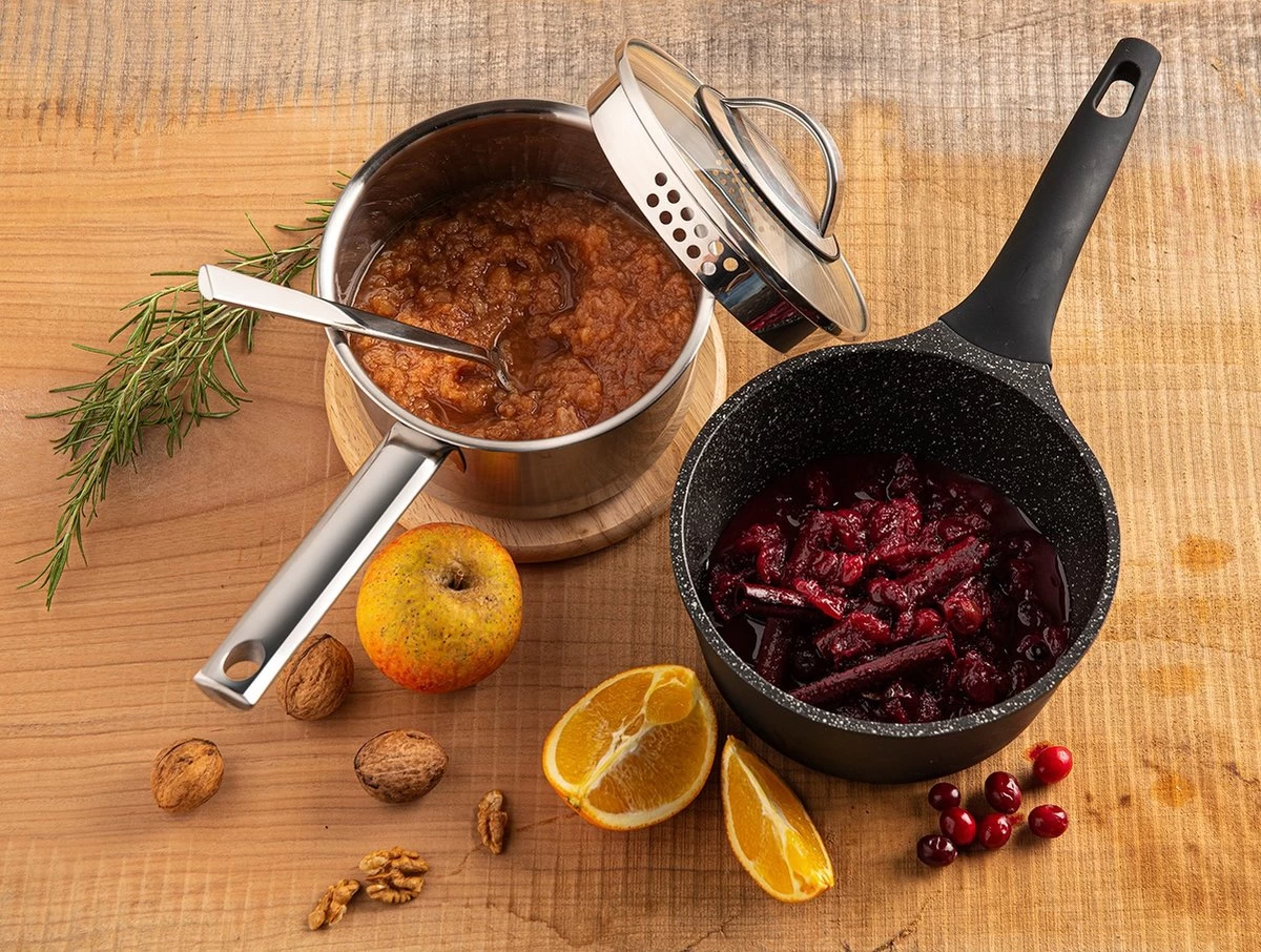 Sola Steelpan Fair Cooking - Ø 18 Cm - Zwart/wit - Aluminium - Antiaanbaklaag 8 Sola Steelpan Fair Cooking - Ø 18 Cm - Zwart/wit - Aluminium - Antiaanbaklaag - Afbeelding 6