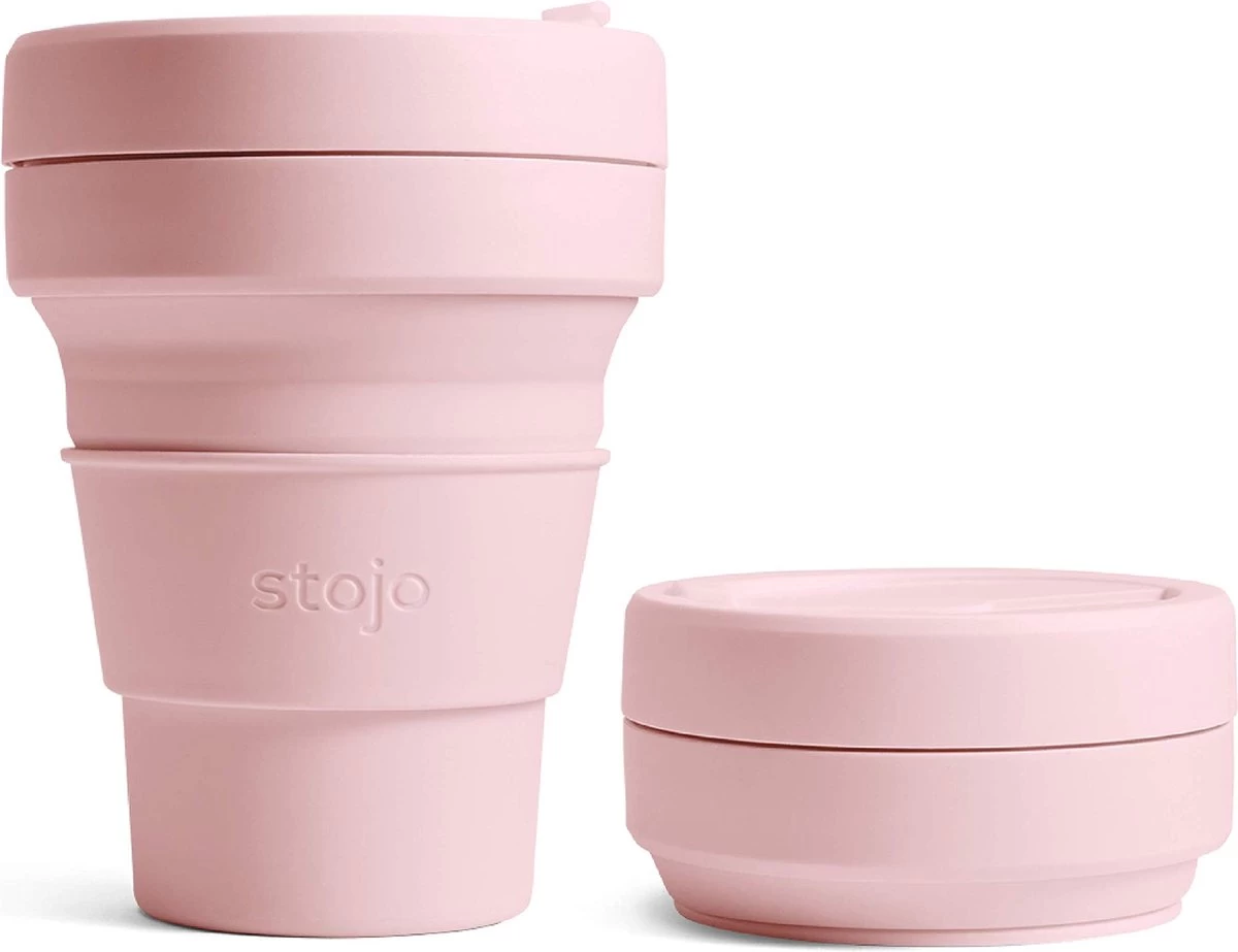 STOJO - Opvouwbare Beker - To Go - Roze - 237ml (8oz) - Herbruikbaar 3 STOJO - Opvouwbare Beker - To Go - Roze - 237ml (8oz) - Herbruikbaar
