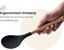 Hescom Siliconen Gesloten Opscheplepel Met Anti-aanbaklaag - Keukengerei Met Ergonomisch Design - Hittebestendige Serveerlepel - Vaatwasservriendelijk -Keukenbenodigdheden Winkel 1200x946 2