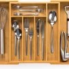 Budu Uitschuifbare Bamboe Bestekbak #33,5 (33,5 Cm Diep) - Bestekcassette Hout - Besteklade - 33,5 X 28 - 45 Cm - 5/7 Vakken -Keukenbenodigdheden Winkel 1200x952 1