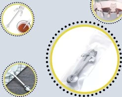 4 Theelepels Hangende Kat - Katten Koffielepel - RVS - Zilverkleurig -Keukenbenodigdheden Winkel 1200x955