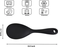 Doodadeals® Siliconen Rijstlepel - Rijst Opscheplepel - Rijstlepel Kunststof - Zwart - 1 Stuk -Keukenbenodigdheden Winkel 1200x960 5