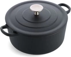 Royal Van Kempen & Begeer - Hoge Braadpan - 22cm - Mat Gietijzer Braadpan Met Stevige Grepen En Roestvrijstalen Knop - Kan In De Oven Tot 260 Graden Celsius (inclusief Deksel) - Geschikt Voor Alle Warmtebronnen Inclusief Inductie -Keukenbenodigdheden Winkel 1200x975 1