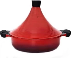 Aluminium Tajine Agadir- Geschikt Ook Voor Inductie -Rood