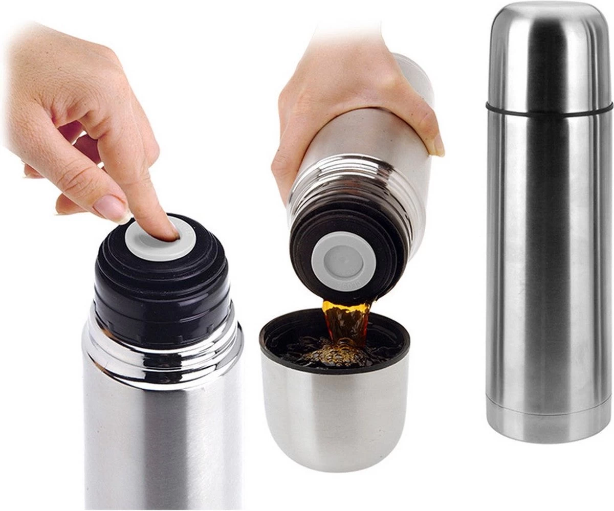 Excellent Houseware KOOPMAN Thermoskan Bullet 1 Liter RVS 7 Excellent Houseware KOOPMAN Thermoskan Bullet 1 Liter RVS - Afbeelding 5