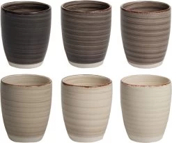 BK Industrieel - Koffiemok - 6 Stuks - Zonder Oor - 340ml