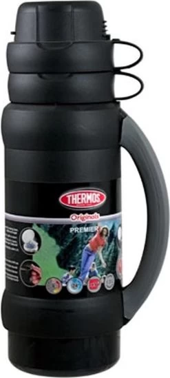 Thermos Premier Isoleerfles - 1L - Zwart -Keukenbenodigdheden Winkel 540x1200