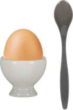 Excellent Houseware 12x Eierlepels Zwart/grijs Kunststof 14 Cm -Keukenbenodigdheden Winkel 797x1200