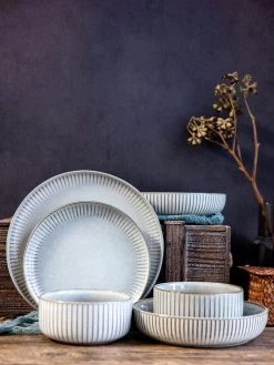 Selinex Stoneware - Serviesset - Grijs - 16 Delig 4 Persoons - CADEAUTIP - CADEAU -Keukenbenodigdheden Winkel 900x1200 30