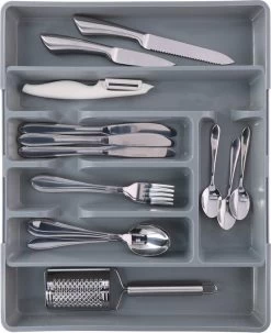 Merkloos Bestekbak/bestekhouder - Uitschuifbaar - Grijs - 44 Cm - 5 Tot 7 Vakken 7 Merkloos Bestekbak/bestekhouder - Uitschuifbaar - Grijs - 44 Cm - 5 Tot 7 Vakken -Keukenbenodigdheden Winkel 978x1200